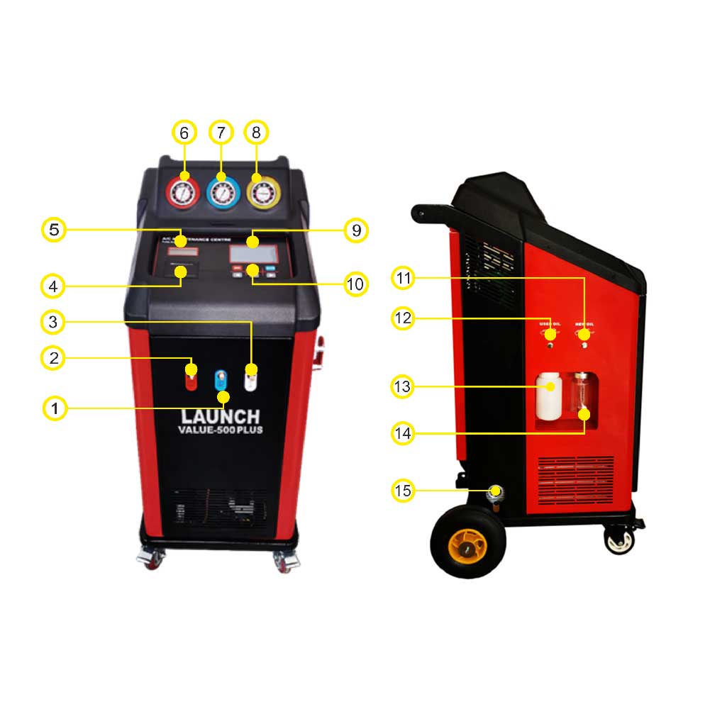RECICLADOR DE A/C LAUNCH VALUE 500 PLUS - Imagen 2